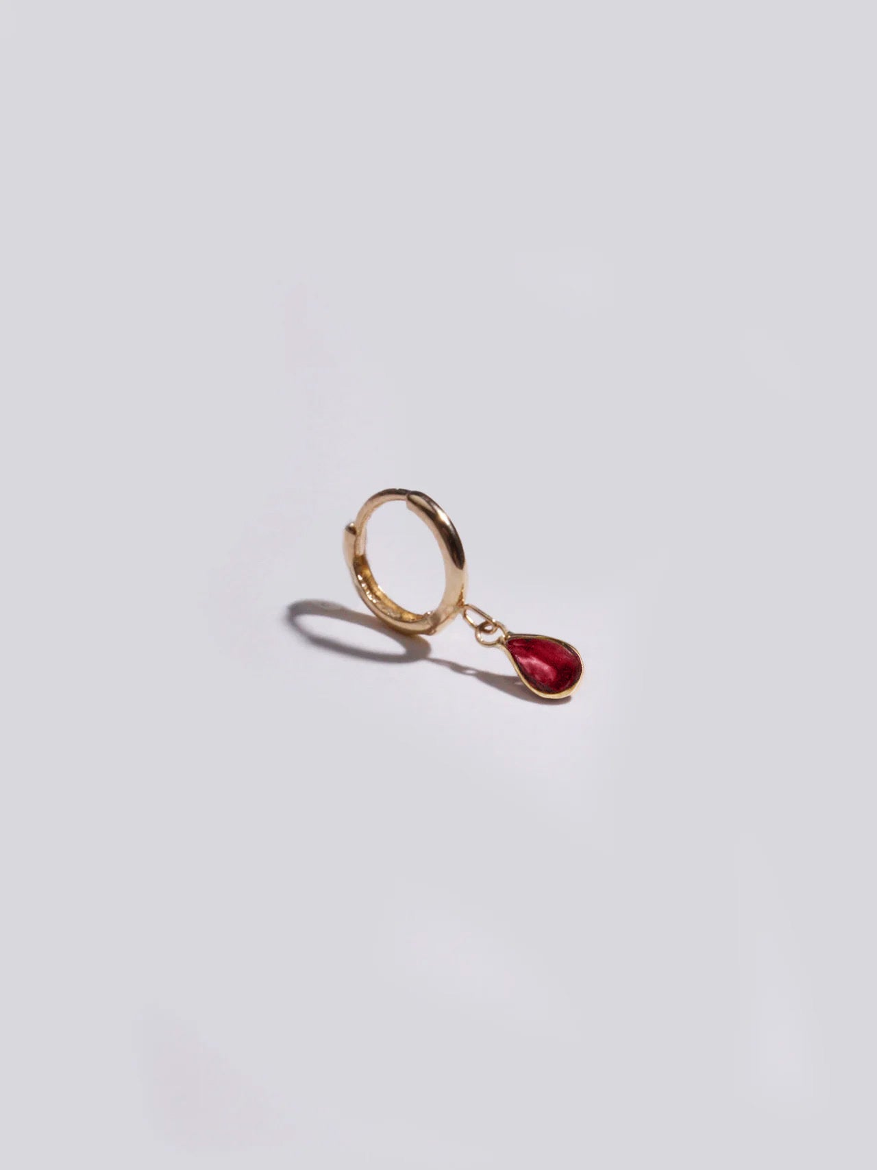 Mini Gem Bezel Huggie