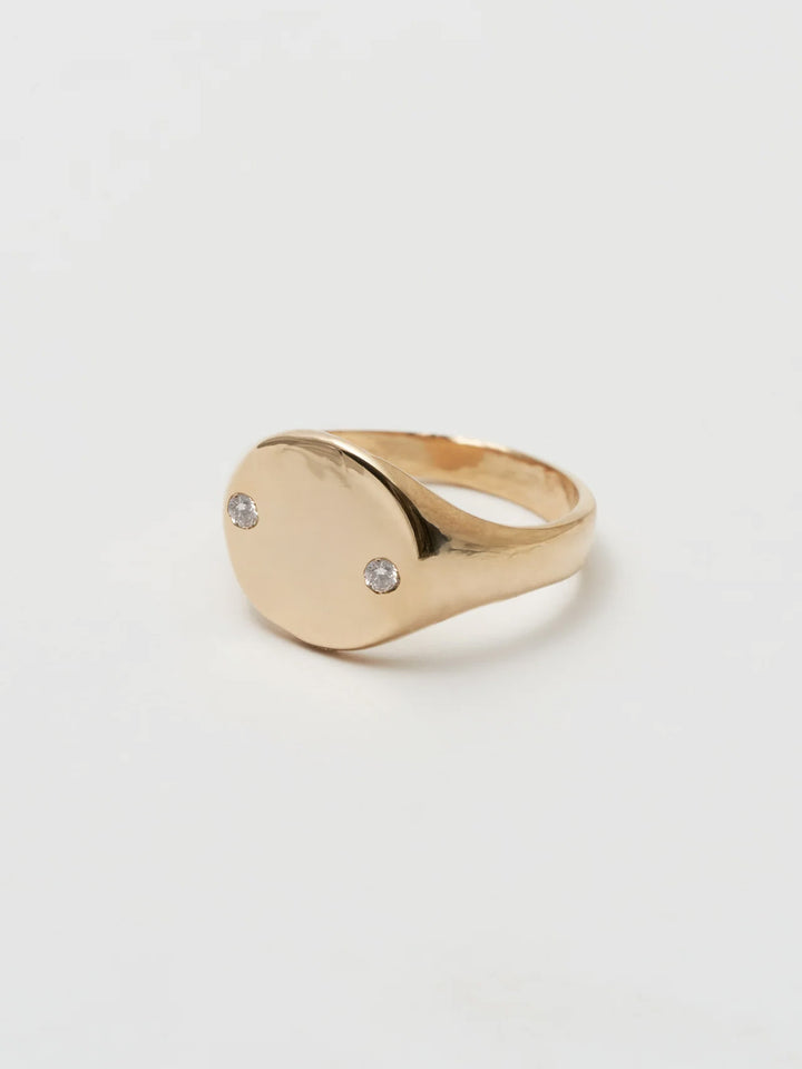 Diamond Duo Baby Signet