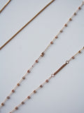 Tri-Colored Gold Ball & Bar Chain Lariat - Archival Collection