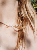 Sterling Silver Cable Chain  pictured on model. 
