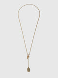 Octagonal ID Toggle Lariat Necklace