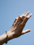 Classico Jade Signet pictured on models middle finger. 