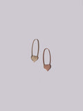 Heart Safety Pin Earring