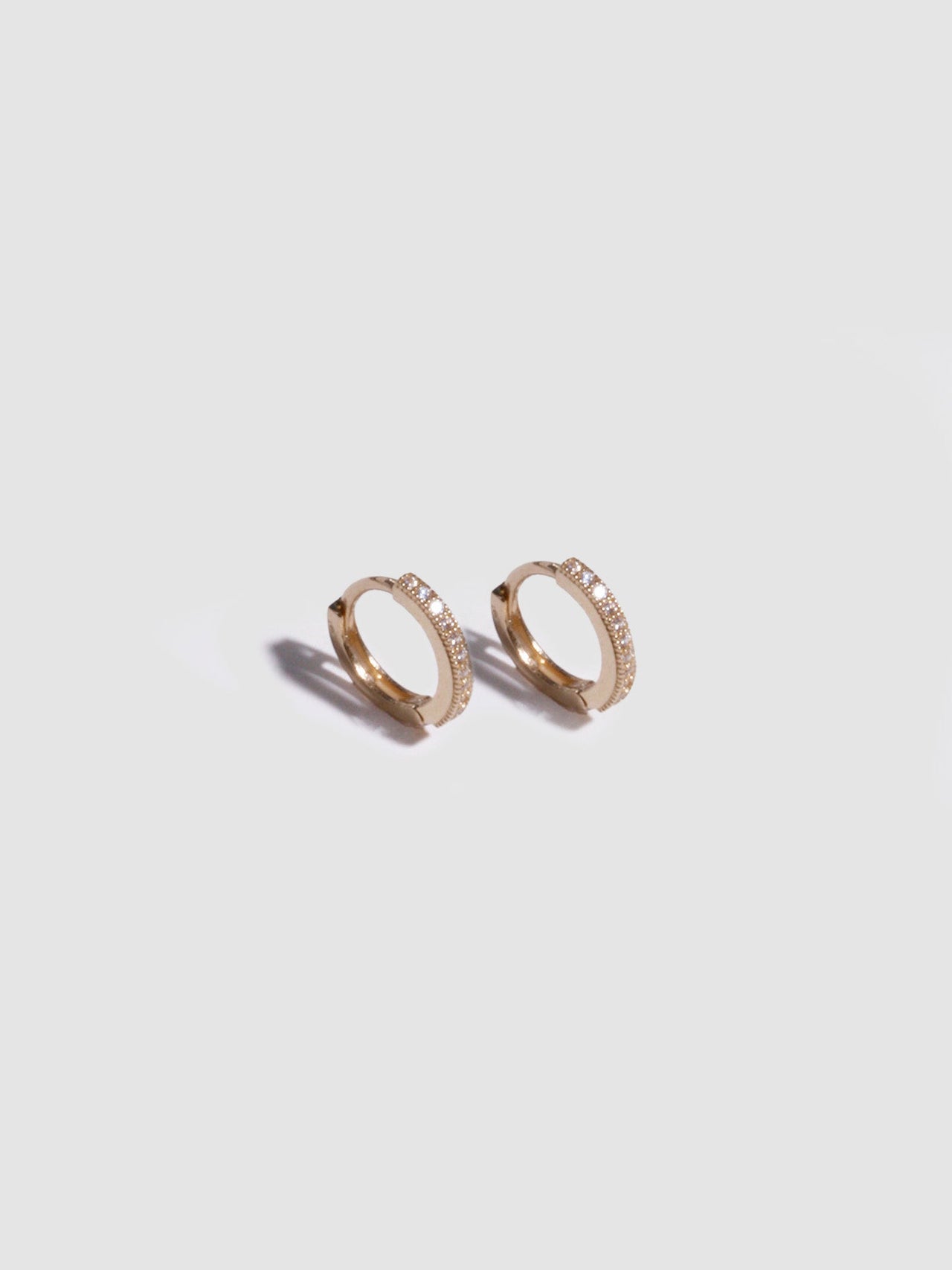 Baby Pave Hoops