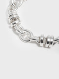 Close up of the Sterling Silver Whorl Chain Bracelet.