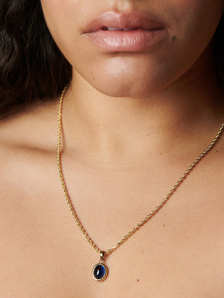 Small Rope Chain Necklace (Gold)