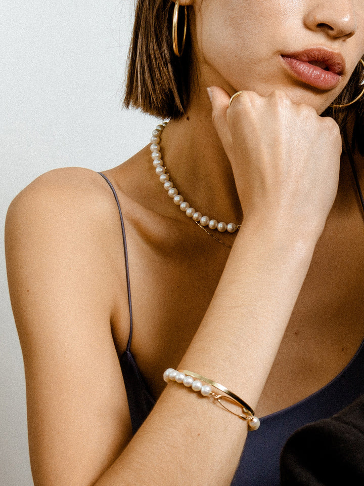 Vintage Pearl Bracelet - 14K Gold Plating - 4 Sizes - ApolloBox