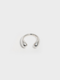 Sterling Silver Torque Ring on light grey background. 