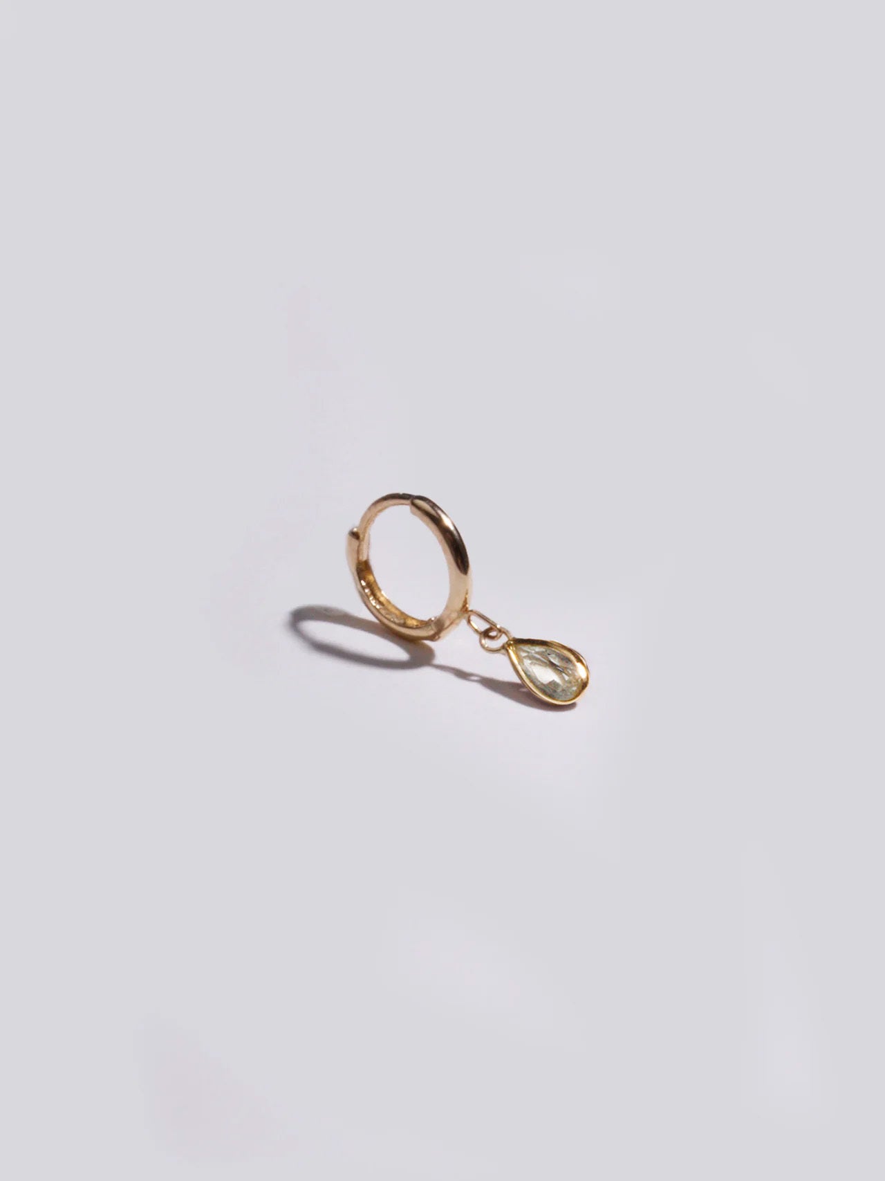 Mini Gem Bezel Huggie