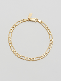 Product image of XL Figaro Chain Bracelet. Light grey background. 