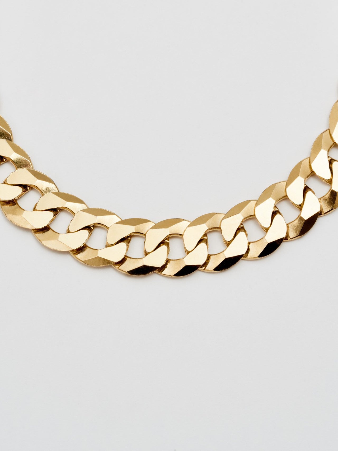 Flat Curb Chain Necklace - Petal Jewellery Shop
