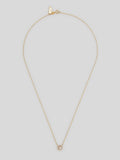 Product image of white topaz floret necklace with thin yellow gold chain. 