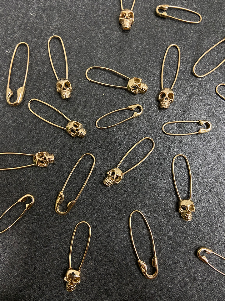 Loren Stewart Safety Pin Earring - Yellow Gold