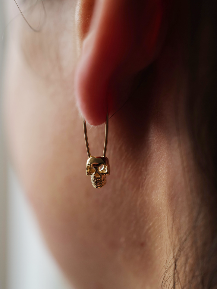 Loren Stewart Safety Pin Earring - Rose Gold | Garmentory